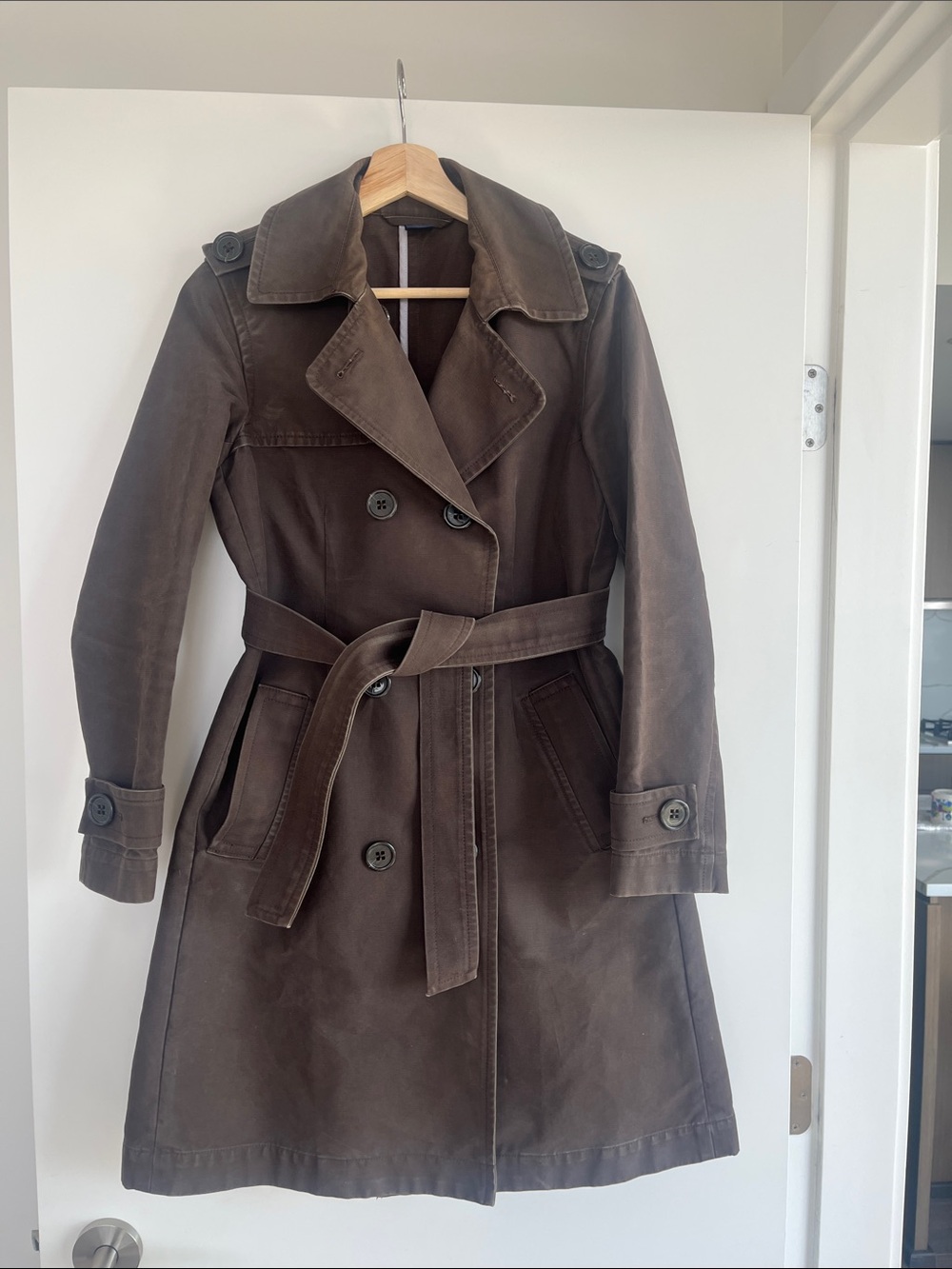 Vintage GAP Women's Trench Coat - Brown